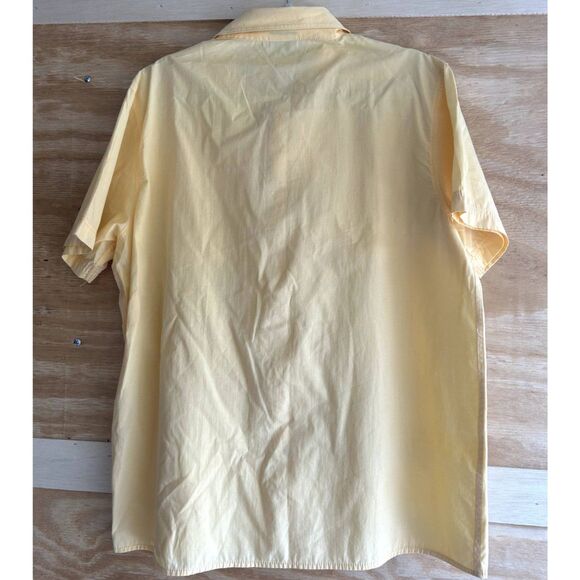 ENYCE By Sean Combs Button Up Short Sleeve Shirt Yellow Mens Size Large - Picture 3 of 3